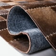 thumbnail image 6 of SAFAVIEH Studio Leather Kynaston Geometric Area Rug, Brown/Beige, 9' x 12', 6 of 7