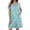 Blue Crushed Floral, variant on Ekouaer Women Zipper Front House Coat Short Sleeves Robe Zip Up Bathrobes Short Nightgown with Pockets