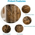 thumbnail image 6 of Barn Door Shower Curtain for Bathroom, Farmhouse Fabric Waterproof Shower Curtain Set with Hooks Retro Wood Door Shower Curtains for Stall RV Hotel 72x72inches, 6 of 6