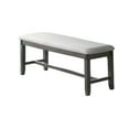 thumbnail image 3 of Natali 6 Piece Dining Set with Table 4 Chairs and Bench Foam Filled Gray, 3 of 6