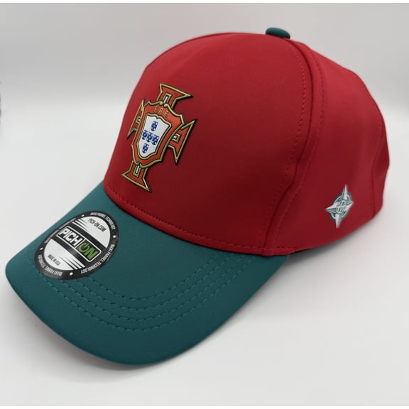 Green - Red Soccer Fan Hat – Adjustable Snapback Cap, Portugal Style Inspired, Lightweight Sport Baseball Cap