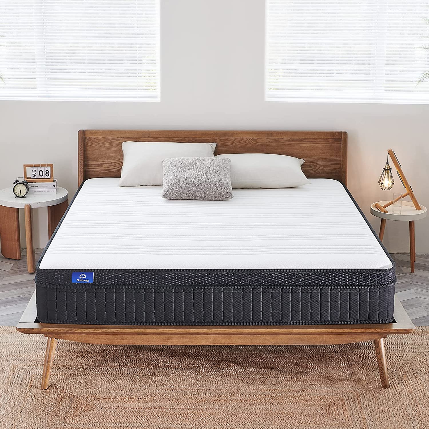 Sui Long 12 Inch King Mattress Spring And Memory Foam Hybrid Mattress Mattress In A Box 7480