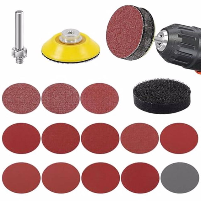 Transemion 130pcs/set Convenient Sanding Disc Tool For Variety Of DIY Projects Accessory Sanding Papers Easy 1Set