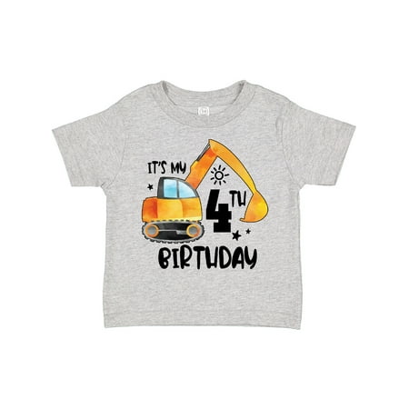 

Inktastic Construction Truck It s My 4th Birthday Gift Toddler Boy or Toddler Girl T-Shirt