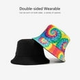 thumbnail image 4 of Reversible Bucket Hat - Summer Beach Packable Fishing Shopping Outdoor for Women Men, 4 of 7