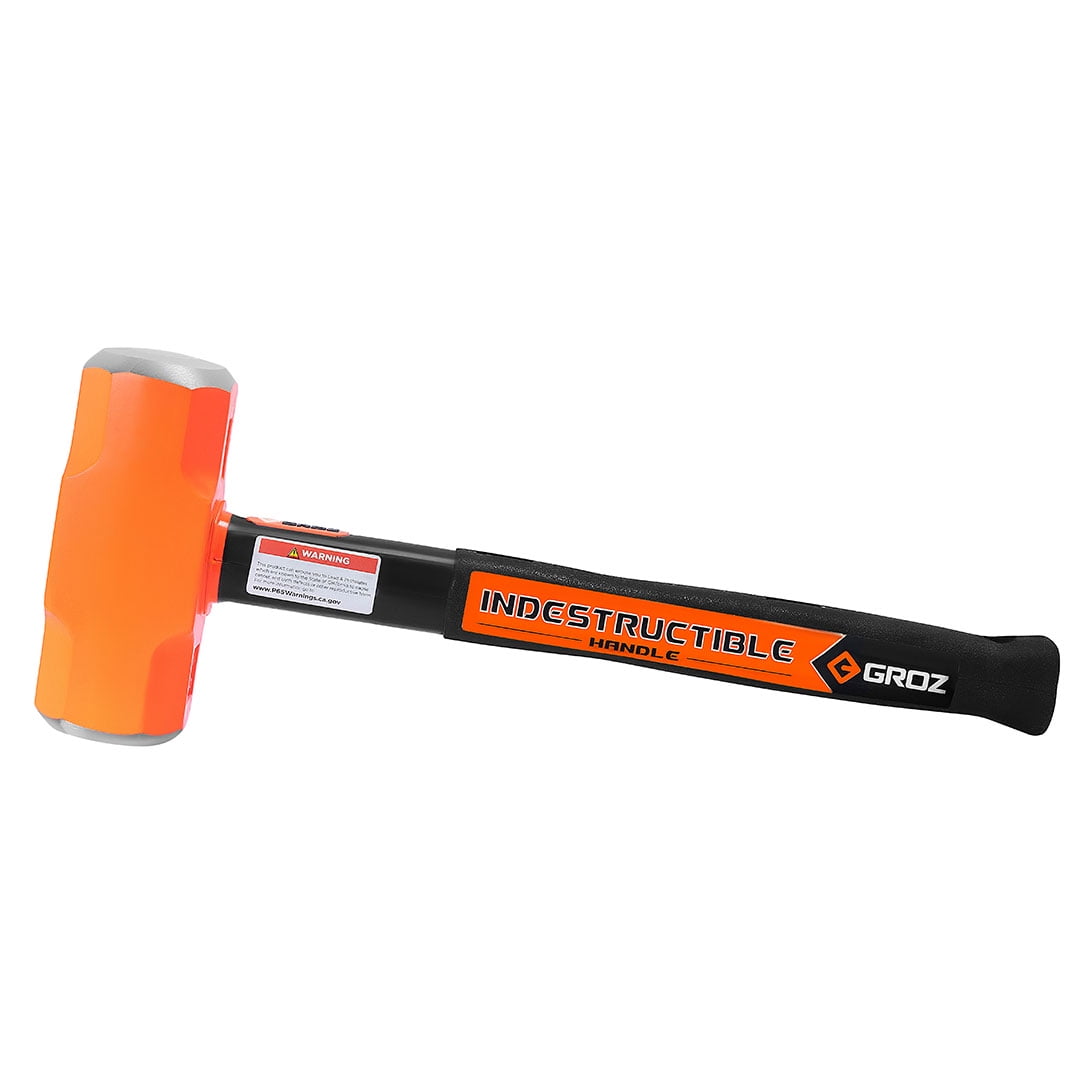 Groz 8 lb Steel Head, 16" Indestructible Handle Sledge Hammer