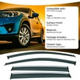 thumbnail image 3 of 4Pcs Outside Mount Tape On/Clip On Type Smoke Tinted Sun/Rain Guard Vent Window Visors With Chrome Trim Compatible With 2013-2019 Escape, 3 of 6