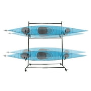 Kojem Freestanding Kayak Storage Rack Stand for 4 Kayak, SUP, Canoe, Paddle Board, Boat, Surfboard for Indoor, Outdoor, Garage, Shed, Dock w/Wheels