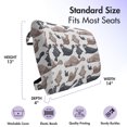 thumbnail image 5 of Sea Animals Lumbar Pillow, Seals Illustration Sea Lion Exotic Tropical Comic Graphic Wild Ocean, Soft Back Cushion for Office Chairs with Adjustable Straps, 14" x 13", Cadet Blue Mauve, by Ambesonne, 5 of 7
