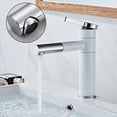 thumbnail image 1 of Grifos de Lavabo Grifo de Baño en Cascada Grifo Mezclador de Lavabo de Una Manija Grifo de Baño Grifo de Agua para Fregadero de Latón Blanco B Macarena Fregadero de lavabo caliente y frío, 1 of 8