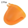 thumbnail image 3 of Guantes de Horno 2uds Unique Bargains Engrosados Silicona Calor Resistentes Naranja, 3 of 6