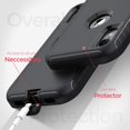 thumbnail image 4 of Case for iPhone X/XS, Heavy Duty Rugged Case, Full Body Protective Cover [Shockproof] Compatible for iPhone X/XS [5.8 Inch] (Black), 4 of 7
