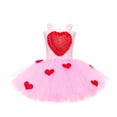 thumbnail image 7 of Odeerbi Toddler Girls Summer Love Pattern Tulle Tutu Dress + Headband + Wand Set Stage Performance Outfits Baby Sleeveless Tank Dress Mesh Princess Dress Toddler Girls Clothes, 7 of 7