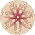 thumbnail image 1 of Ahgly Company Machine Washable Indoor Round Transitional Peach Beige Area Rugs, 7' Round, 1 of 7