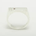 thumbnail image 4 of LBG British Made 14k White Gold Natural Garnet Mens Band Ring - 25 size options - Size 6, 4 of 6