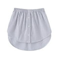thumbnail image 1 of GYUJNB Jupon Mini pour Femmes Jupe Inférieure Extension de Chemise avec Boutons Extension de Chemise Superposition Haut Bas, 1 of 4
