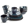 thumbnail image 7 of Elanze Designs Modern Chic Smooth Ceramic Stoneware Dinnerware 16 Piece Set - Service for 4, Navy Blue, 7 of 7