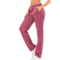 thumbnail image 5 of SAYFUT Women Velvet Velour Joggers - Solid Basic Premium Soft Stretch Warm Winter Sweatpants Velour Track Pants, 5 of 6