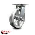 thumbnail image 2 of 8 Inch Heavy Duty V Groove Semi Steel Swivel Caster with Roller Bearing SCC, 2 of 2