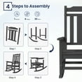 thumbnail image 5 of SERWALL Oversized Outdoor Rocking Chair, All Weather Patio Rocking Chair for Adult, Gray, 5 of 8