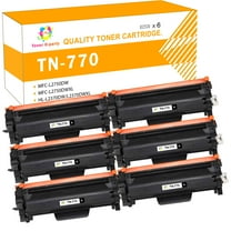 Toner H-Party TN-770 TN770 Toner Cartridge Compatible for Brother TN770 MFC-L2750DW L2750DWXL HL-L2370DW L2370DWX Printer High Yield (6 Pack，Black，4500 Pages)