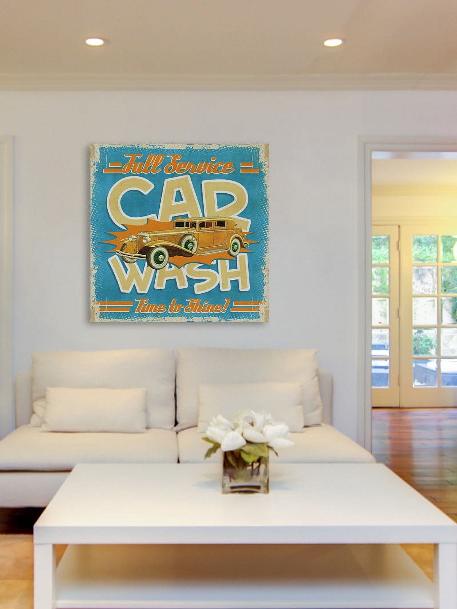 Marmont Hill "Full-Service Car Wash" Painting Print on Canvas