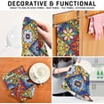thumbnail image 7 of Coolnut Mexican Talavera Kitchen Dish Towel Set of 1, Soft Absorbent Drying Dishcloths Dish Towels with Hanging Loop for Kitchen Bathroom Bar Home Decor, 28 x 18 Inch Washcloth Gift, 7 of 7