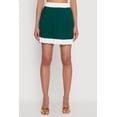 thumbnail image 3 of Womens Contrast Trim Pleated Midi Skirt, 3 of 4
