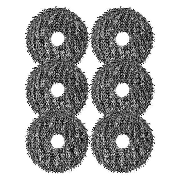 6PCS Microfiber Mop Cloth for IRobot Roomba Plus 505 Combo/ 405 Combo Vacuum Cleaner Parts Mop Pad Gray