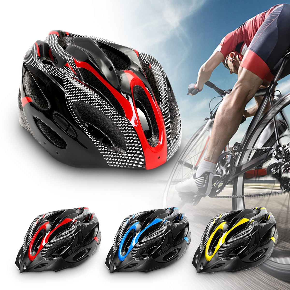 UK Bicycle Helmet Bike Cycling Adult Adjustable Safety Bicycle Equipment 21 Hole 