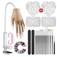 thumbnail image 1 of Mano maniquí flexible para uñas de acrílico y manicura DIY - diseño antideslizante para práctica profesional, 1 of 7