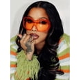 thumbnail image 2 of Gafas de Sol TYA Oversize en Forma de Escudo Naranja para Mujer y Hombre, 2 of 9