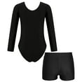 thumbnail image 2 of YONGHS Kids Girls Dance Sports Workout Unitard Biketard Gymnastics Leotard with Booty Shorts Tracksuit Hot Pink 12, 2 of 7