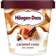 Haagen Dazs Caramel Cone Ice Cream, Kosher, 1 Package, 14oz