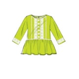 McCall's Sewing Pattern Children's/Girls' Peplum-Style Tops with Trim ...