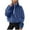 Blue, variant on Meichang Winter Sherpa Sweatshirts Women Loose Half Zip Sweatshirt Thermal Fleece Cropped Pullover Sweaters Casual Comfort Colors Sweatshirts