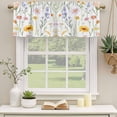 thumbnail image 2 of Botanical Wildflowers Curtain Valances for Windows, Kitchen Valance Window Treatments Panel 2 Pack, Spring Pastoral Flowers Rod Pocket Short Curtains for Bathroom Bedroom 42 x 18 Inch, 2 of 8