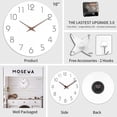 thumbnail image 3 of Home Decor Wooden Silent Tickless Clock 10 Inch Wall Clock (a Style), 3 of 5