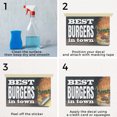 thumbnail image 5 of The Best Burgers In Town Vinyl Decal 5 Pack of 18 Inch x 24 Inch Weatherproof Heavy-Duty Adhesive Backing | Restaurant Specials, Freshly Made, Delicious Meals | Made in USA, 5 of 6