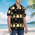 thumbnail image 5 of Daiia Bee Happy Sunflower Gnomes Hawaiian Shirt for Men Gentle Cotton Regular Short Sleeve Casual-Medium, 5 of 9