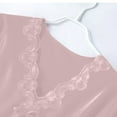 thumbnail image 4 of VgaVtl Womens Nightgowns & Sleepshirts Pink Short Sleeve Sleepwear for Women Plus Size Ice Silk Plain Ruffles Nightgowns, 4 of 5