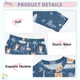 thumbnail image 4 of Cat Surfing Pattern Cotton Pajamas 2 Piece Set Sleepwear Soft and Comfortable Homewear Nightwear, 4 of 7