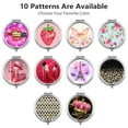 thumbnail image 7 of AOLIKAI Compact Mirror, Cute Lips Bite Lipstick Pattern Pocket Makeup Mirror, Double-Sided 2 x 1x Magnification Metal Small Folding Portable Handheld Cosmetic Mirror for Girls Women, 7 of 7
