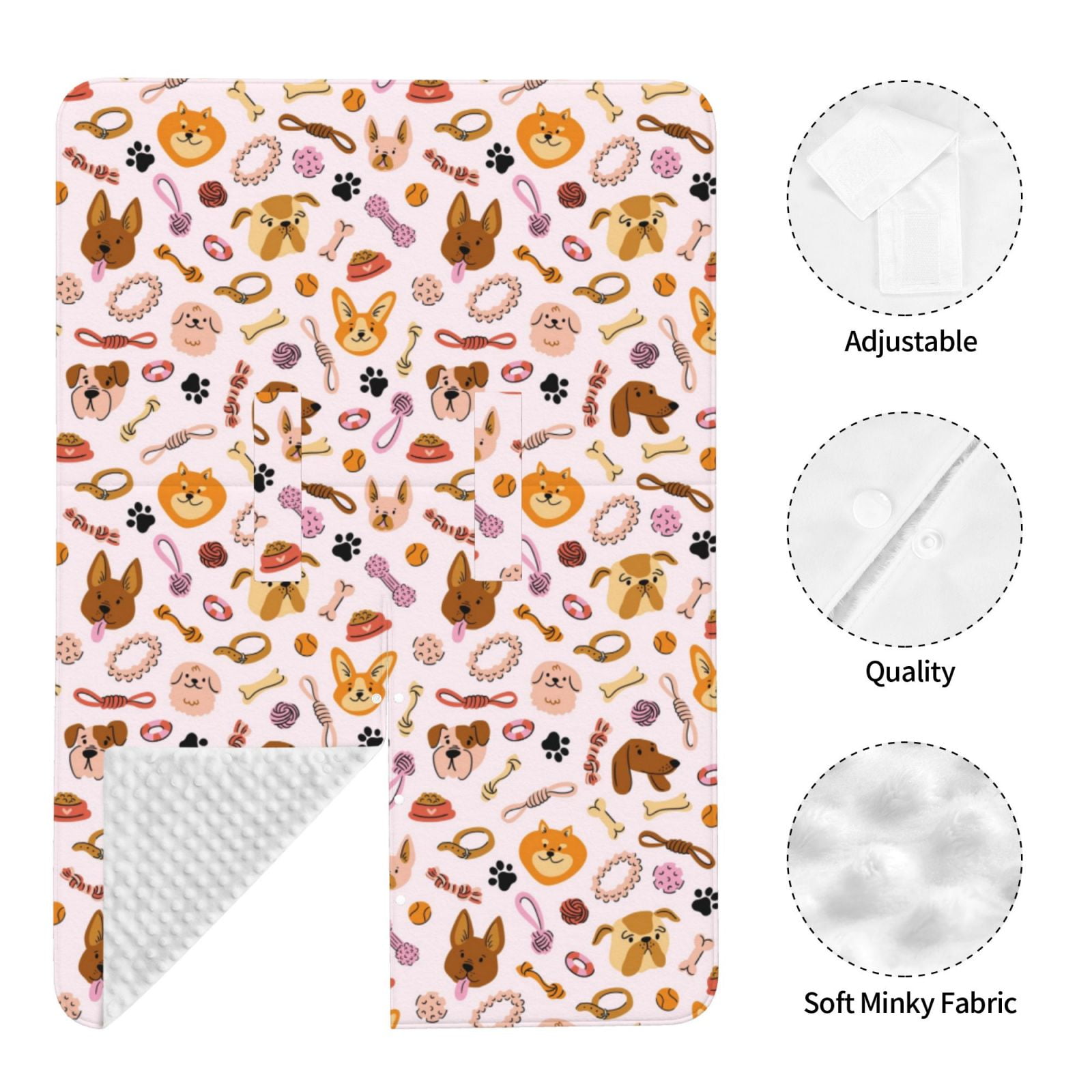Naloa Cute Dog Baby Car Seat Cover, Breathable Baby Carrier Cover, Multiuse Baby Carrier Cover & Nursing Breastfeeding Cover