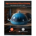 thumbnail image 4 of Cast Iron Dutch Oven 5 Quart, Enameled Bread Baking Pot, Heavy Duty Cookware with Lid & Handles, Oven & Induction Compatible, Roasting, 500°F, 4 of 6