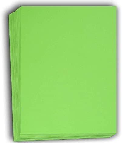 Hamilco Colored Cardstock Paper - 67lb Vellum Cover, 8.5 X 11 Inches, Green, 50 Sheets Pack For Scrapbooking & Cards