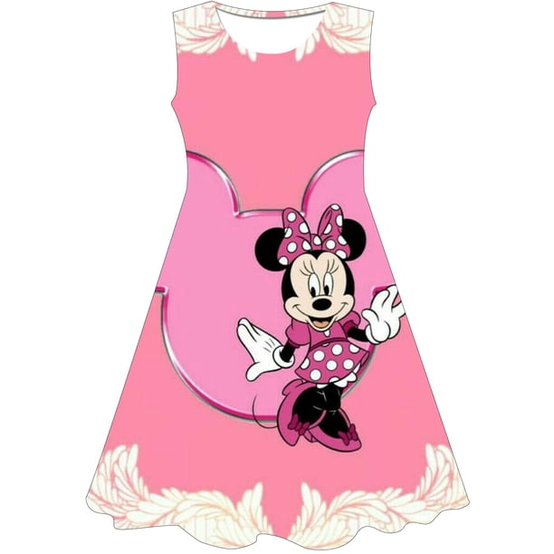 Disney Navidad Mickey vestido niñas dibujos animados Minnie Mouse vestidos princesa ropa niños fiesta ropa 1-10Years4T Gao Jinjia LED