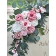 thumbnail image 3 of Artificial Wedding Arch Flowers (Pack of 2), Dusty Rose Wedding Flowers for Wedding Welcome Signs Floral Decorations and Wedding Reception Ceremony Decor (Dusty Rose & Pink & Ivory), 3 of 7