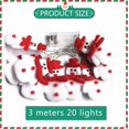thumbnail image 2 of Guirnalda de luces navideñas con forma de muñeco de nieve, 20 luces LED, funciona con pilas, para árbol de Navidad, hogar, jardín, dormitorio, decoración de fiestas en interiores o exteriores, 9,8, 2 of 5