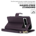 thumbnail image 4 of Allytech Wallet Case for Google Pixel 6 Pro with Card Slots & Wrist Strap, [Magnetic Clasp] [RFID Blocking] Kickstand Premium PU Leather Shockproof Full Body Protection Case - Darkpurple, 4 of 6